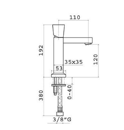 Mamoli Stylos design wastafelmengkraan chroom