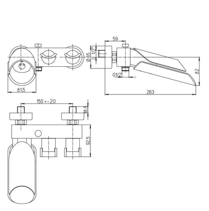 Paini Morgana design waterval badmengkraan chroom