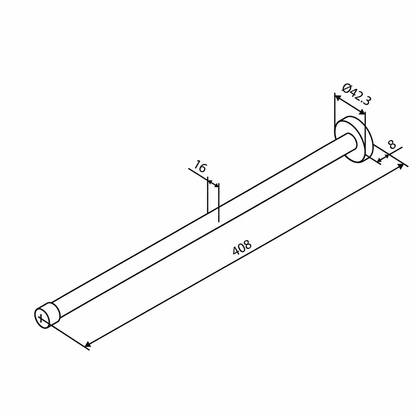 Damixa Zen Enkel Handdoekrail Chroom