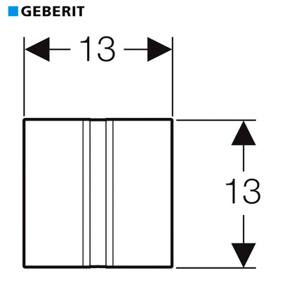 Geberit Type 50 bediening van urinoirspoeling met elektronische bediening met spoelactivering, netvoeding, bedieningsplaat, rood goud