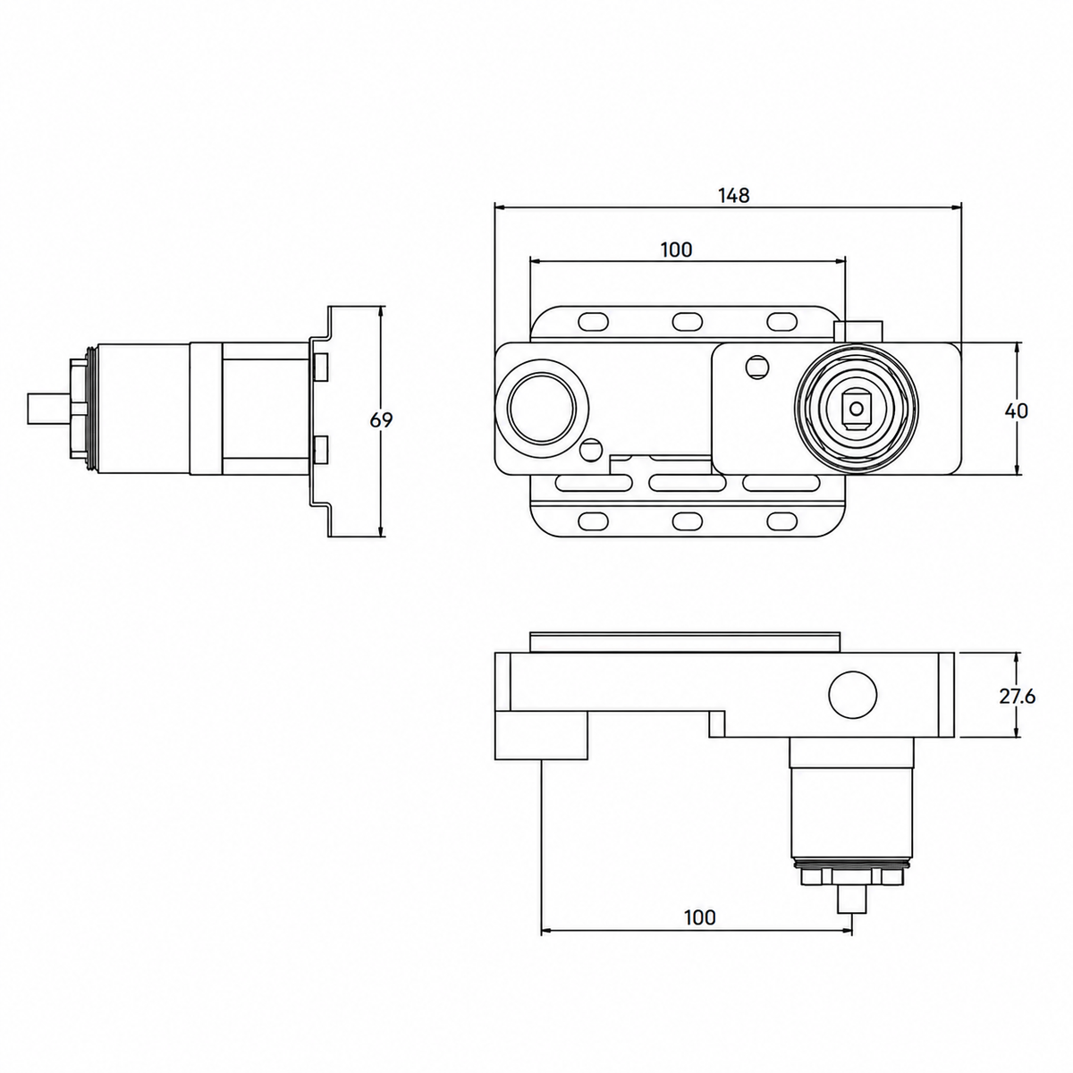 Procasa Waterevolution Flow T1.16.I – Inbouwdeel voor een tweegats inbouwmengkraan