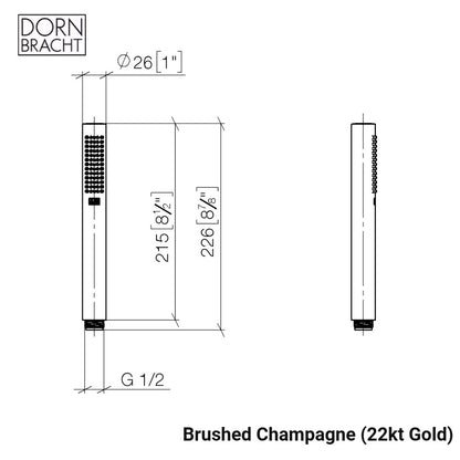 Dornbracht compacte handdouche geborsteld champagne mat 22kt