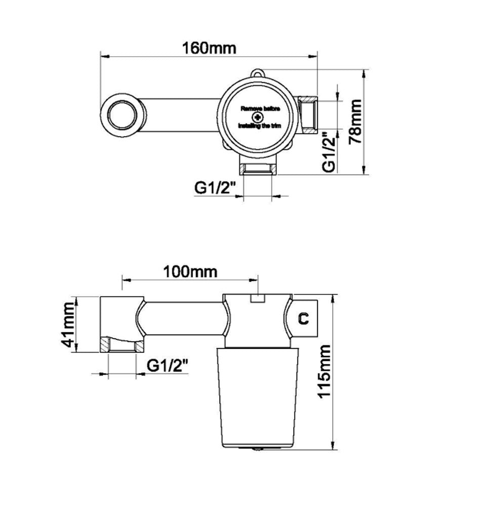 Wiesbaden Caral met coldstart 1-greeps inbouw wastafelkraan uitloop 20 cm, chroom