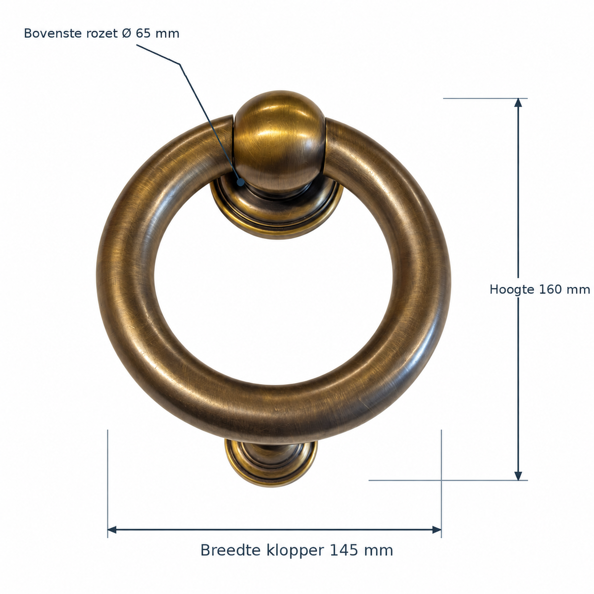 Quincalux ST ringklopper 303 Brons Mat 145 mm