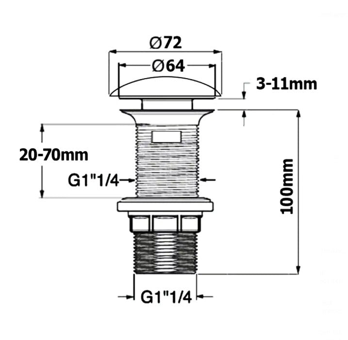 ISVEA Clickwaste voor wastafel (keramische deksel)