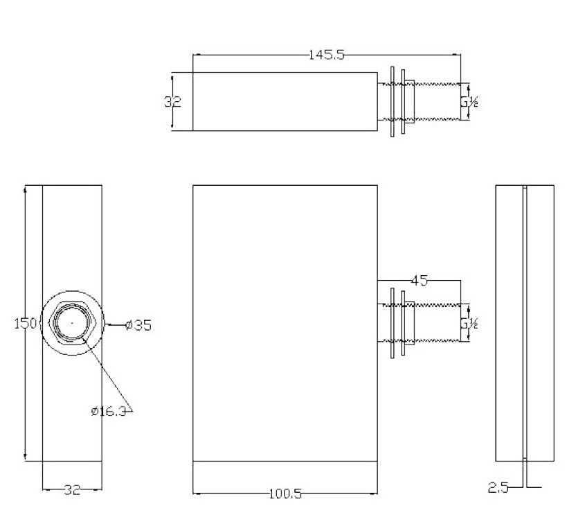 Best Design Mico Cascade waterval muuruitloop tbv. douche en bad, chroom