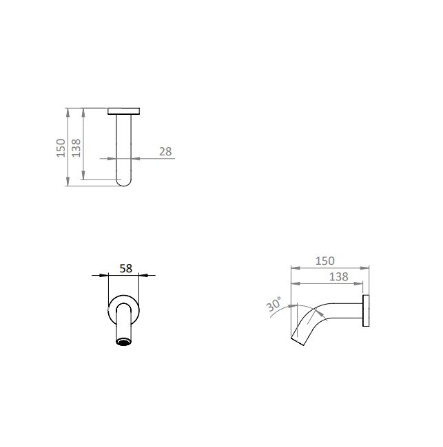 Crosswater MRPO Sensor Wastafelkraan Wandmontage Mat Zwart PROX0160WM