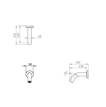 Crosswater MRPO Sensor Wastafelkraan Wandmontage Mat Zwart PROX0160WM