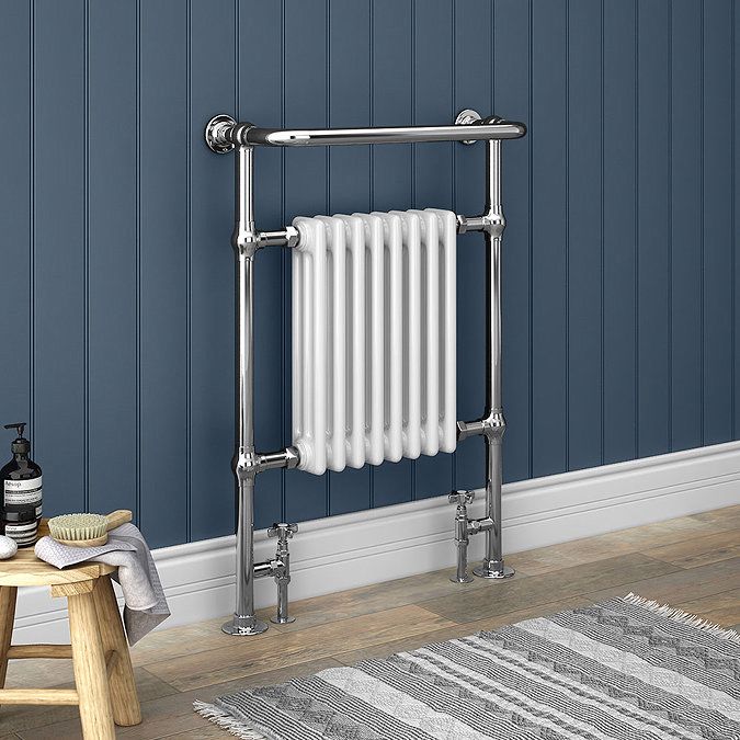 Imperial Malmo 8-balk traditionele radiator – 960 x 665 – chroom/wit – centrale verwarming