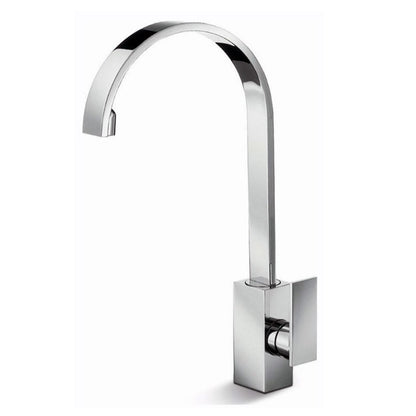 Newform D-Rect Design Hoge Ééngreeps Keukenmengkraan, Draaibare Uitloop, chroom