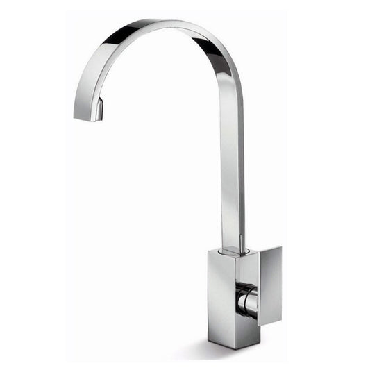 Newform D-Rect Design Hoge Ééngreeps Keukenmengkraan, Draaibare Uitloop, chroom