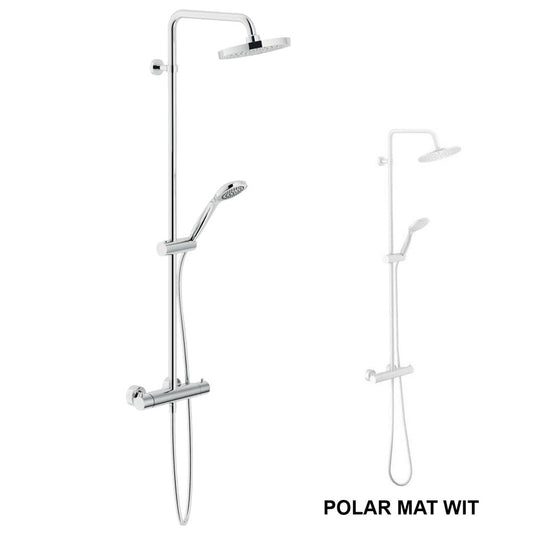 Nobili Tago opbouw doucheset met thermostaat cool touche, Mat wit