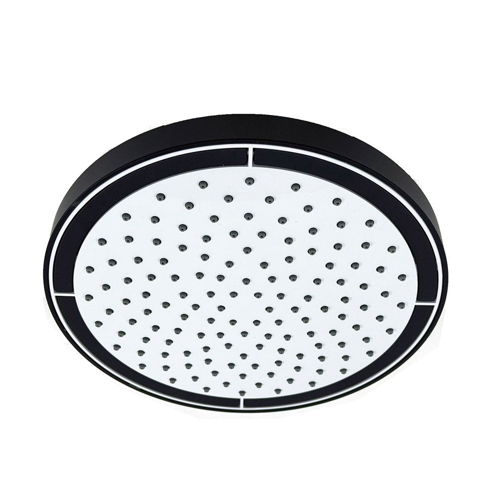 Nobili Plus design hoofdouche 200 mm mat zwart/licht grijs