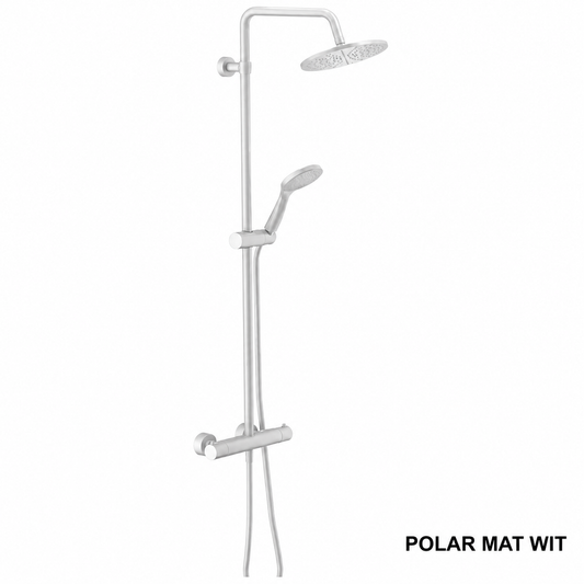Nobili Tago opbouw doucheset met thermostaat Cool Touche, Mat Wit