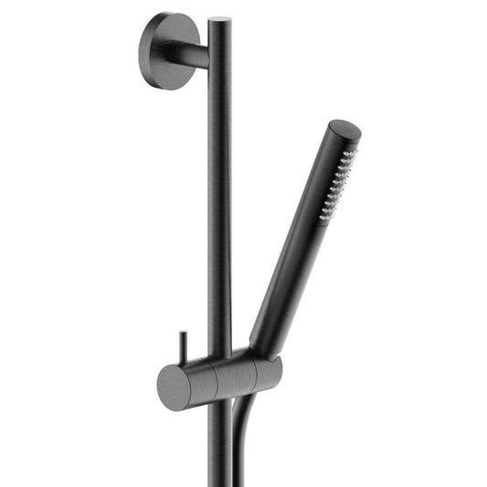 Nobili glijstang met wandgemonteerde handdouche in gunmetal PVD afwerking