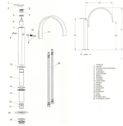 Lavanto Select Milky White design keukenmengkraan chroom/wit