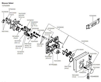 Hansgrohe ShowerSelect thermostaat inbouwset met Raindance hoofddouche, chroom
