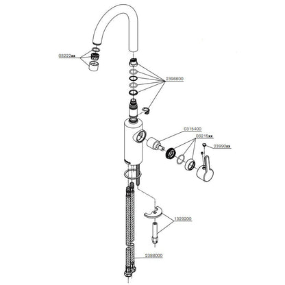 Damixa Silhouet wastafelmengkraan chroom