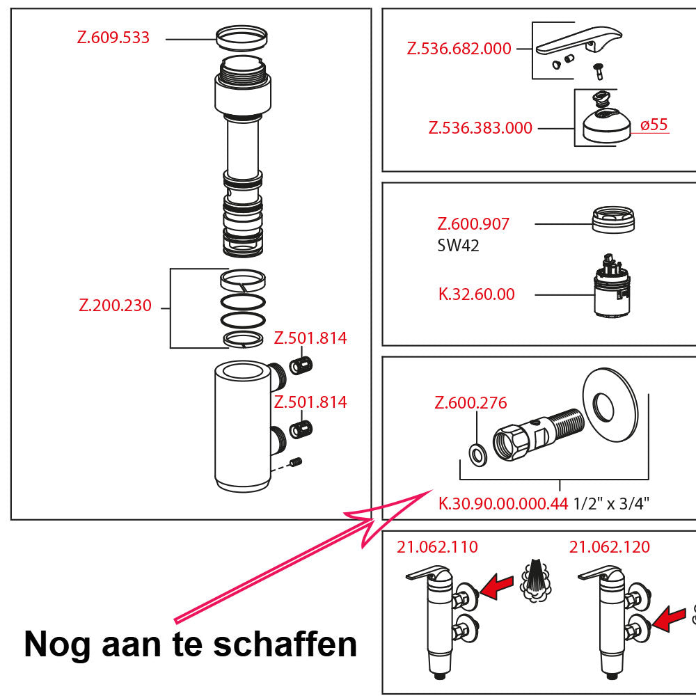 Kwc Domo Chromeline Verticaal douchemengkraan