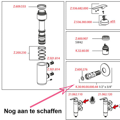 Kwc Domo Chromeline Verticaal douchemengkraan