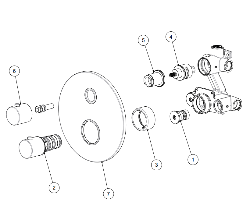 Paffoni Light LIQ018NO Inbouw Thermostatische Douchekraan met 2-weg Functies Mat Zwart