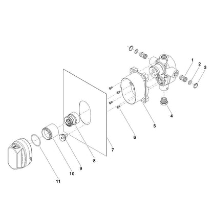 Dornbracht xStream basisgarnituur voor inbouw bad/douchekraan 3511597090