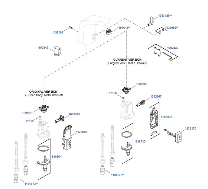 KOHLER Insight K-13463-CP Hybride Sculpted Touchless opbouw Wastafelkraan, Gepolijst Chroom