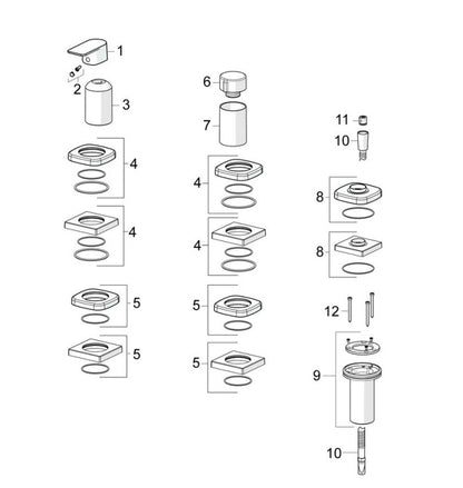 Hansa Stela inbouw badrandkraan, 3-gats, chroom 57319173