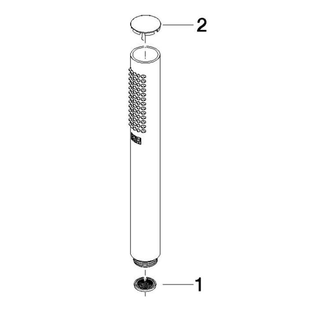 Dornbracht universeel staaf handdouche Platina Mat