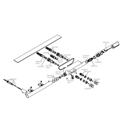 Hansgrohe Axor ShowerSolution thermostaat 800 voor 2 functies, Geborsteld Staal Optic