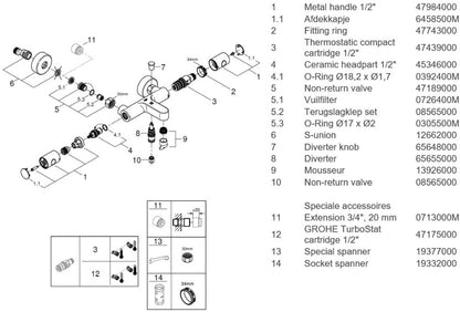 Grohe Grohtherm 800 Cosmopolitan thermostaat badkraan cooltouch, chroom