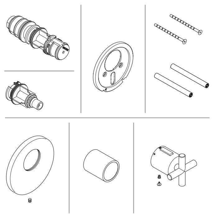 Dornbracht Tara xTool voor inbouw thermostaat 3/4 "zonder stopkraan chroom