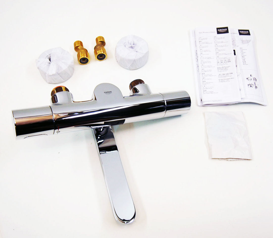 GROHE Eurosmart Cosmopolitan E wandkraan thermostatisch met uitloop 25cm, Chroom