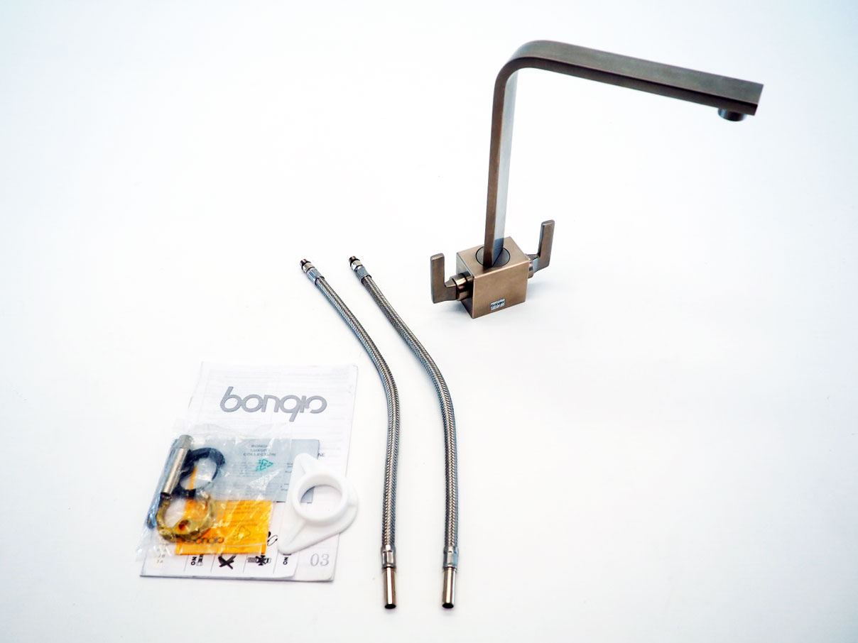 Bongio Myamyx 2 greeps design keukenmengkraan nikkel mat