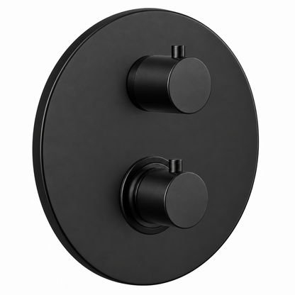 Paffoni Light LIQ018NO Inbouw Thermostatische Douchekraan met 2-weg Functies Mat Zwart