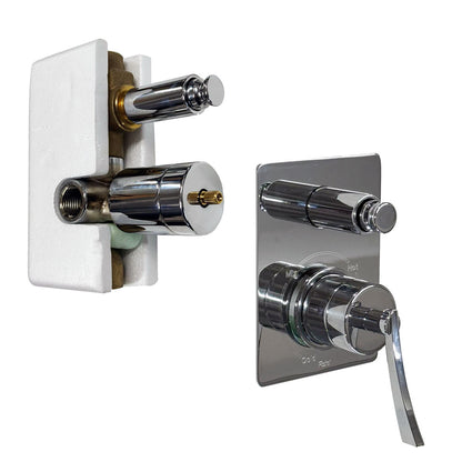 Paini Crux inbouw douche/badkraan met omstel chroom