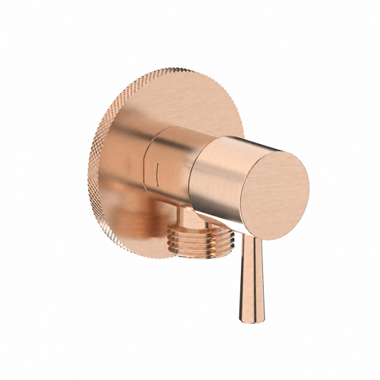 Plieger Roma Hoekstopkraan 1/2" Geborsteld Roségoud