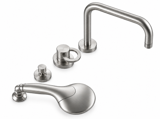 Ponsi Saturno 4-gats design badrandmengkraan mat chroom (outlet artikel)