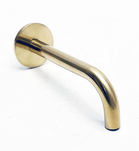 Procasa Finn uitloop 150 mm voor wastafelmengkraan muurmontage geborsteld goud