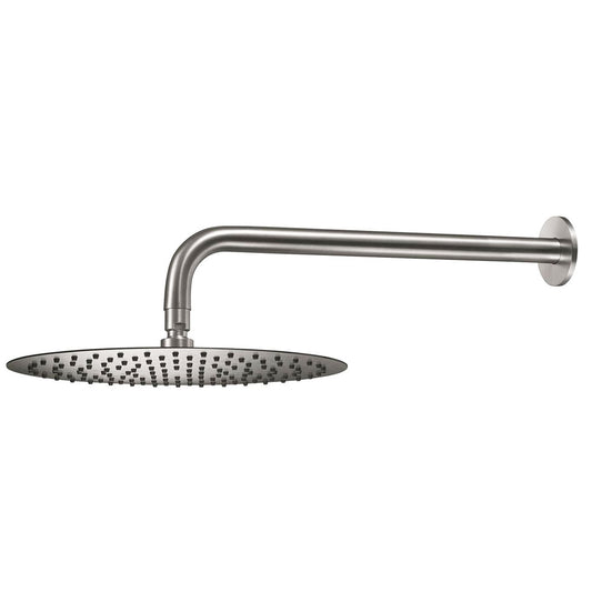 Qisani Flow hoofddouche  Ø 30 cm met wandarmd montage RVS