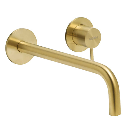 Qisani Flow wastafelkraan afbouwdeel met 250 mm uitloop light gold PVD