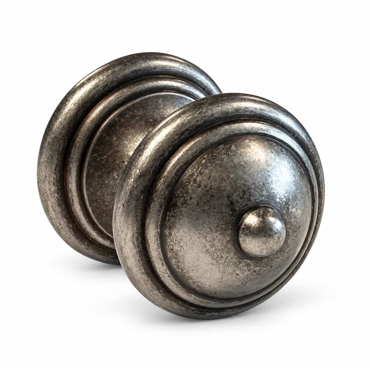 Quincalux Collectie 323 Voordeurknop Oud Antiek Tin (handgemaakt)
