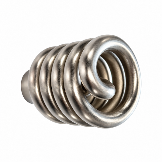 Quincalux Spiraal Satlite Voordeurknop Mat Gesatineerd RVS (handgemaakt)
