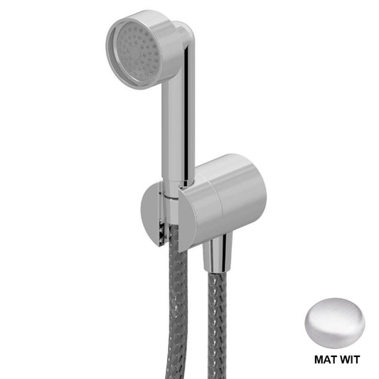 RVB JOE design handdoucheset compleet met muuraansluiting mat wit