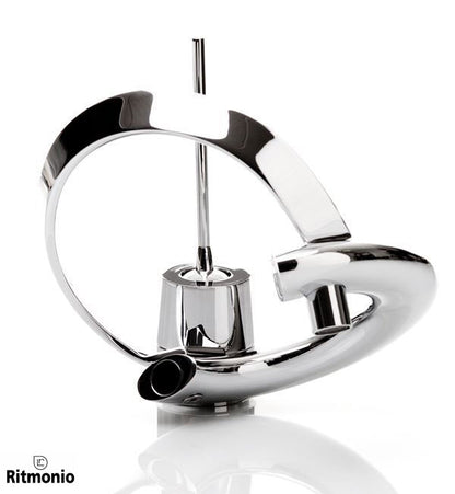 Ritmonio Paolo e Francesca Design ééngats wastafelkraan met joystick-hendel – Chroom
