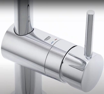 GROHE Minta keukenkraan C-uitloop met uittrekbare mousseur chroom 