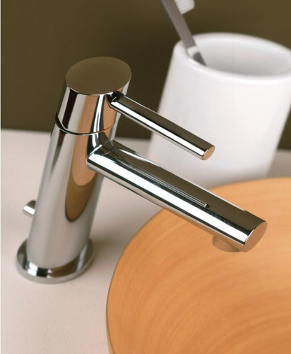 Gessi Ovale ééngreeps wastafelmengkraan, met 1 1/4 waste, 120 mm uitloop, Chroom