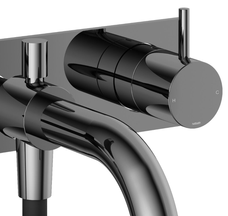 Hotbath Cobber CB026EXT inbouw badmengkraan afbouwdelen, zwart chroom