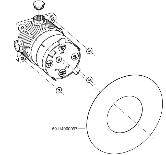 Keuco Plan Flexx Boxx thermostaat inbouwdeel voor met omstel 54970 000501