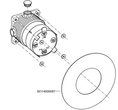 Keuco Plan Flexx Boxx thermostaat inbouwdeel voor met omstel 54970 000501